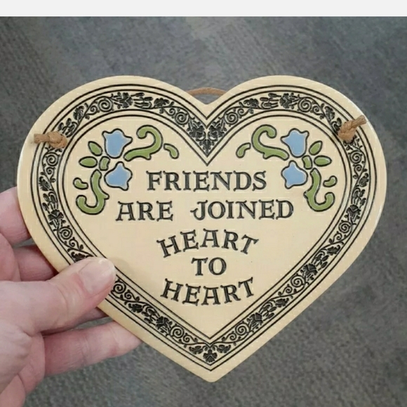 Friends Are Joined Heart to Heart Plaque - Picture 3 of 3